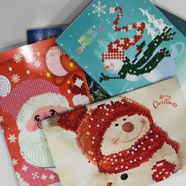 

greeting cards diy creative merry christmas diamond painting handmade rhinestones embroidery arts crafts gifts