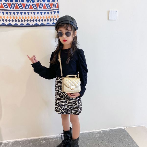 

new pu kids shoulder bags children leather messenger bags retro toddler coin purses fashion bear crossbody bags for baby girls