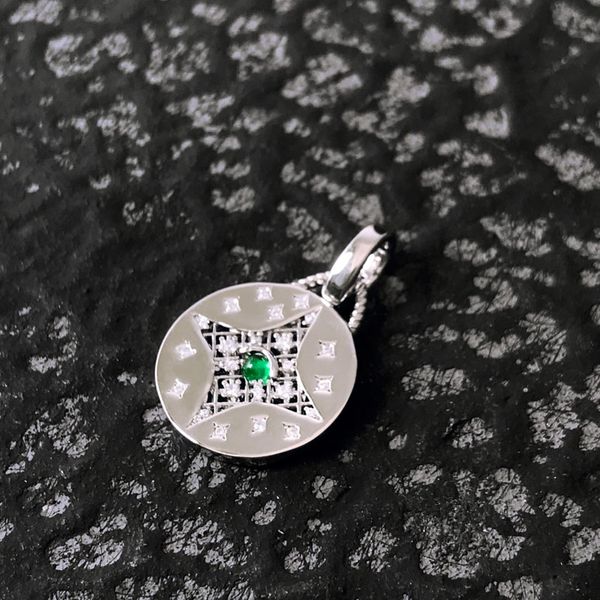 

s925 sterling silver star necklace pendant green zircon personality fashion trend luxury brand monaco jewelry gift for girlfriend
