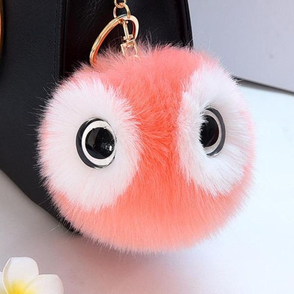 

keychains fashion women girls sweetheart big eyes cute key 13cm ring, Silver