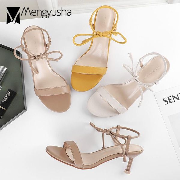 

dress shoes ankle lace up fashion office thin high heels women gladiator sandals solid narrow band open toe slingback pumps woman 2021, Black