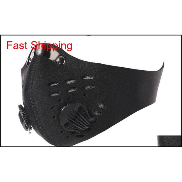 

mens activated carbon dust-proof half face mask cover pm2.5 filter two exhale valves anti-pollution sports mask dus jllezm yy_dhhome, Silver