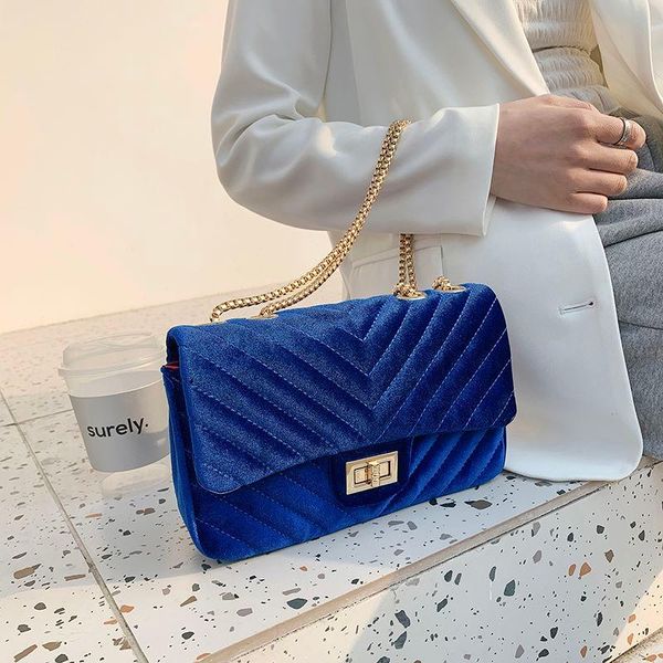 

evening bags designer velvet chain purses shoulder crossbody bag women handbags 2021 messenger travel totes qualited