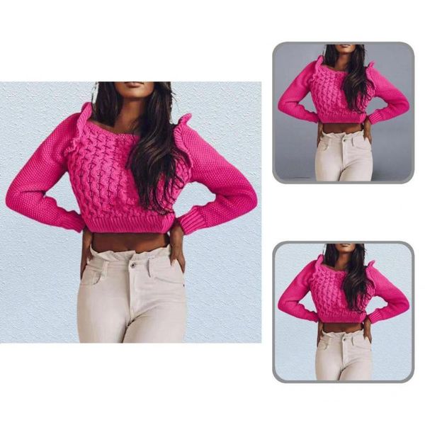 

women's sweaters knitted sweater elegant pullover casual fine workmanship stylish backless short women knitwear top, White;black