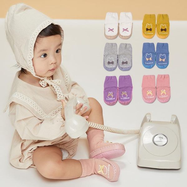 

socks 2021 cute babies accessories born baby girl boys cartoon toddler casual anti-slip calcetines recien nacido, Pink;yellow