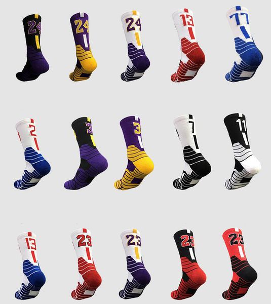 

new cotton elite basketball socks thickend towel bottom deodorant cycling team socks football sports socks running men women wholesales, Black