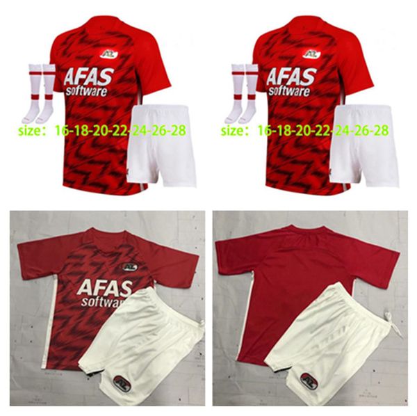 

alkmaar zaanstreek soccer jersey home red #10 de wit 20 21 men soccer shirt #7 stengs #20 clasie customized football uniforms, Black;yellow