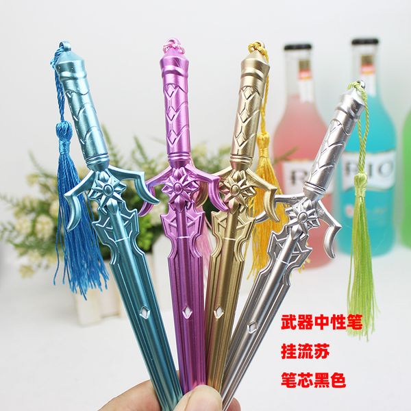 

creative l34 black neutral pen tassel weapon toy personality student korean lovely stationery 0826