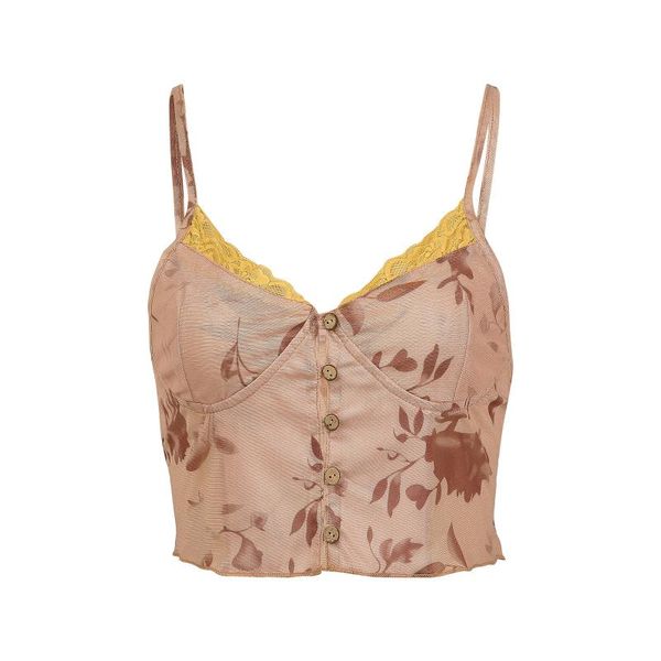 

women's tanks & camis floral print lace cami mesh sheer transparent spaghetti strap sleeveless buttom clothing vest 2021, White