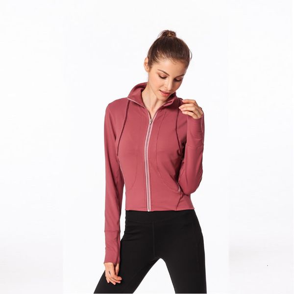 

tees women's t-shirt fitns running tight long sleeve solid color yoga sports et female slim high elastic zipper, White