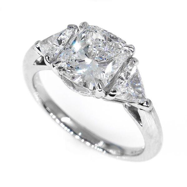 

wedding rings creative four-claw silver color square rhinestone ring fashion simple large zircon for women jewelry wholesale, Slivery;golden