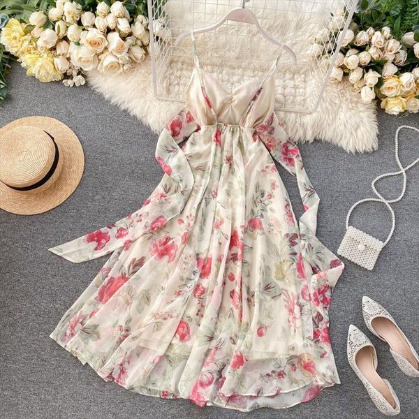 

beach goddess seaside vacation women dresses style open back strapless bow super fairy print a line y753, Black;gray