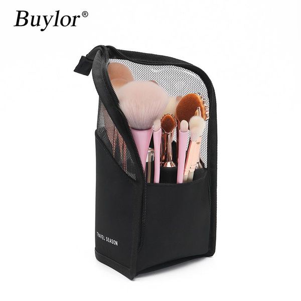 

cosmetic bags & cases buylor women bag clear waterproof zipper makeup travel portable female brush holder storage toiletry