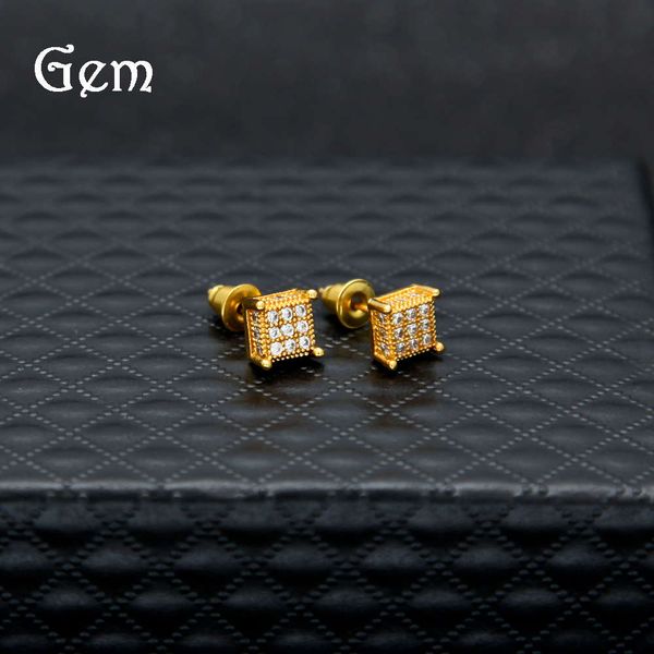 

hip hop men's micro zircon earrings nightclub rock trend jewelry earring, Silver