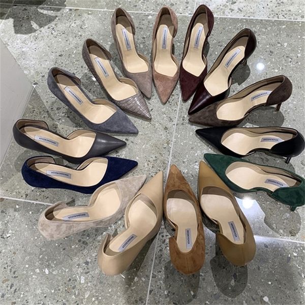 

side air snake pattern high heeled shoes with fine heel occupation shallow mouth single shoes spring summer was thin shoes 33 42 210310, Black