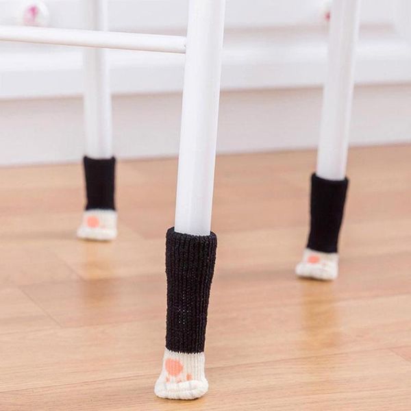 

cat table foot socks chair leg covers floor protectors cartoon socks non-slip decor for furniture cover knitting w4n6
