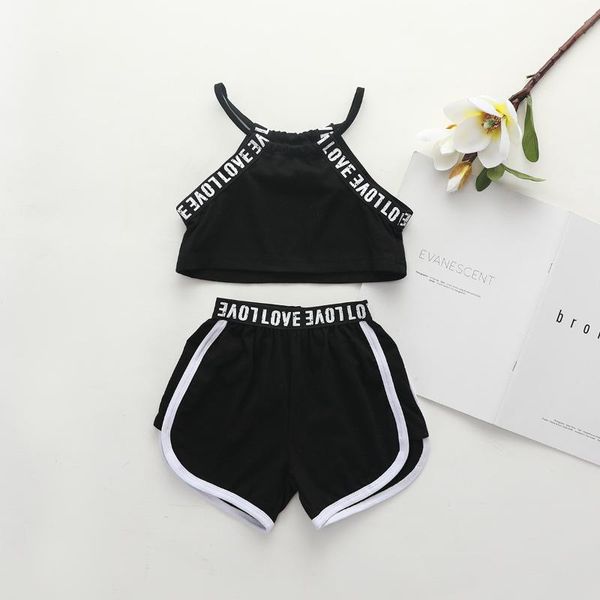 

yoga outfits 2pcs halter neck side striped black sets women crop shorts set gym running sportwear suit fitness sport workout, White;red