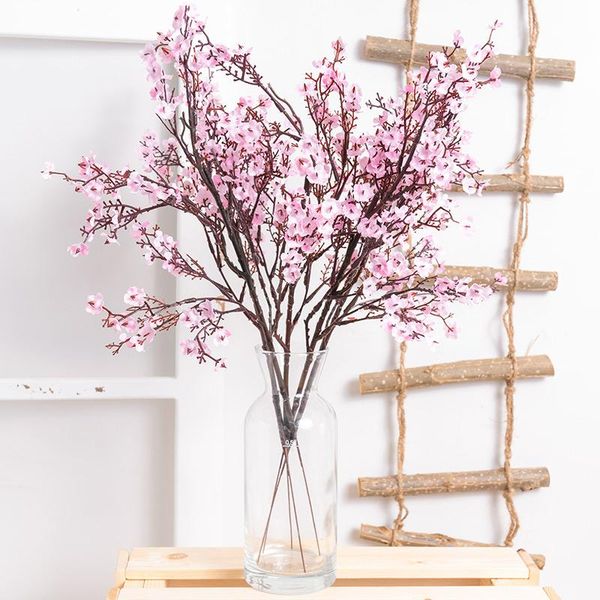 

decorative flowers & wreaths silk gypsophila artificial flower white branch baby breath fake long bouquet home wedding decorati