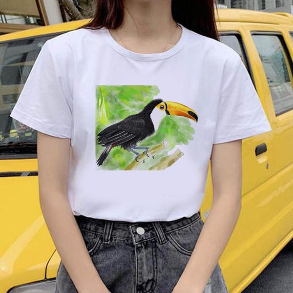 

women's t-shirt funny cartoon coutan print vogue 90s vintage ulzzang aesthetic female t shirts clothing camisas mujer, White
