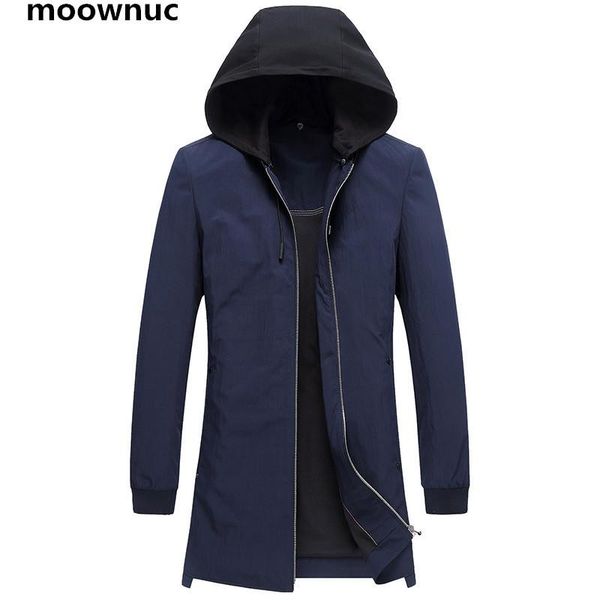 

men's jackets 2021 brand dress coats men causal mens jacket outwear long windbreaker hooded man hat detachable overcoats, Black;brown