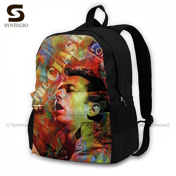 

backpack punk rock backpacks polyester school teen breathable funny bags