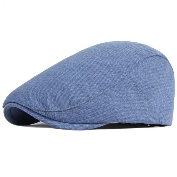 

berets ht3697 solid spring summer men women cap adjustable ivy sboy flat vintage artist painter beret hat retro, Blue;gray