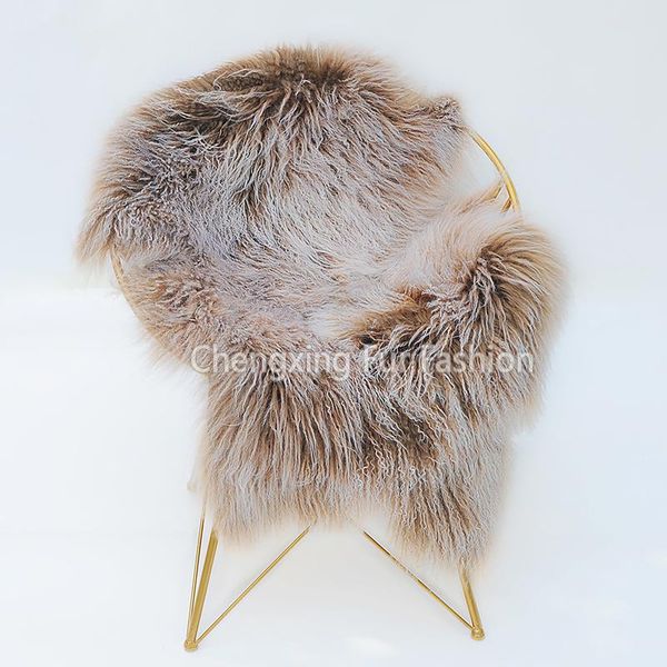 

blankets cx-d-60t soft long hair mongolian lamb fur chair cover bedroom rug blanket