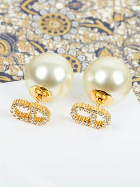 

charms d jiadijia's cd pearl earrings for women and 925 silver needle, Golden