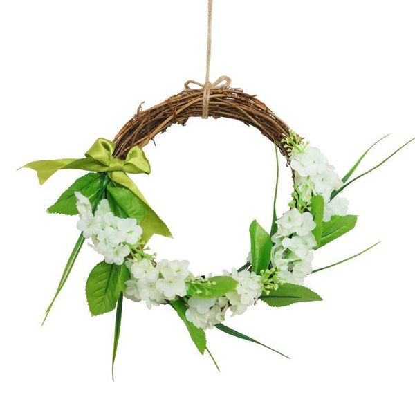 

decorative flowers & wreaths artificialleaf wreath 22-26 cm simulation clover outdoor green front door wall decoration