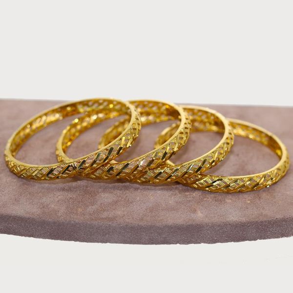 

bangle 4 pÃ§s/lote 24k arÃ¡bia saudita dubai pulseiras para as mulheres pulseira Ã¡frica habesha etÃ­ope da cor do ouro jÃ³ias meninas prese, Black