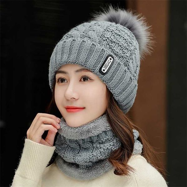 

brand new winter hats women velvet warm japanese style beanies skullies hat female autumn thick windproof knit wool bonnet caps 201215, Blue;gray