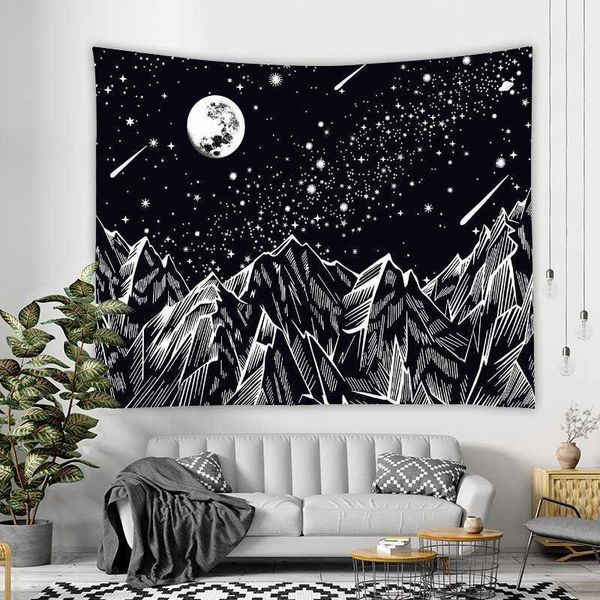 

150*130cm tarot astrology sun moon printting tapestry yoga beach mat polyester wall hanging home room decor hha1182