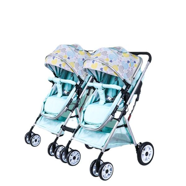 

strollers# twin baby stroller super light high landscape can sit and lie split folding double triciclo infantil