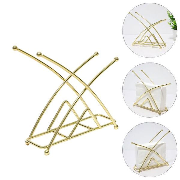 

1pc golden iron napkin holder rack home banquet restaurant napkin rack stand