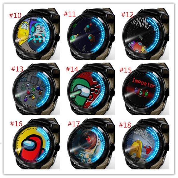 

among us game watch cartoon game print watch watches designer wrist watch analog wristwatches bracelet boutique led light dhl free, Slivery;brown