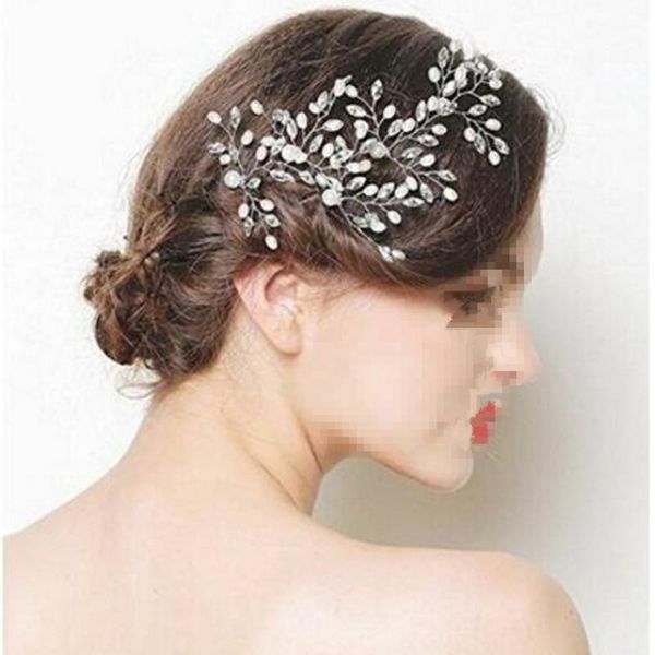 

hair clips & barrettes le liin one pair vintage wedding bridal pearl flower crystal pin bridesmaids clip side comb accessories, Golden;silver