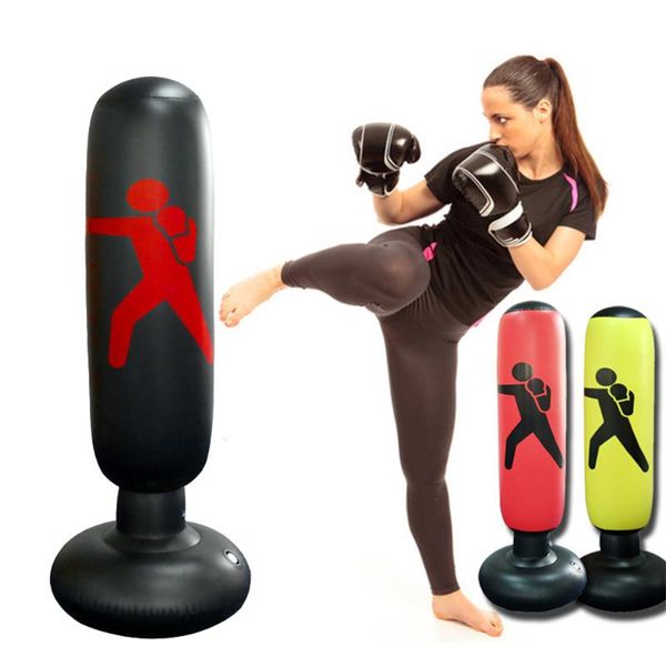 

1.6m/63 inch inflatable boxing punching bag stress punch tower tumbler water base training pressure relief bounce back sandbag