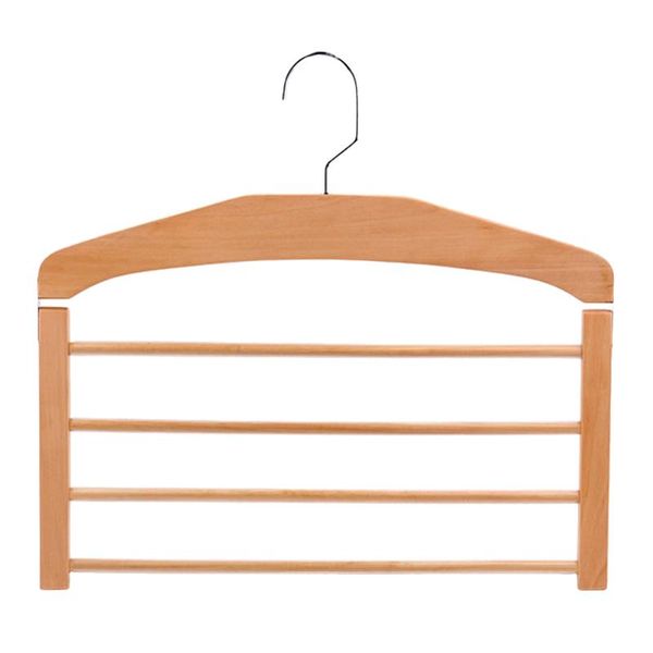 

hangers & racks 1pc multi-layers foldable wooden hanger pants clothes drying organizer