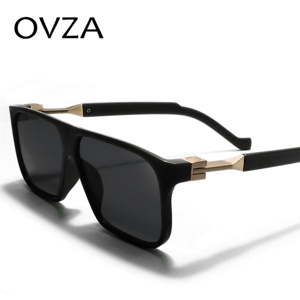 

ovza fashion sunglasses for men rectangle sunglasses men brand designer retro vintage glasses black s6095, Silver