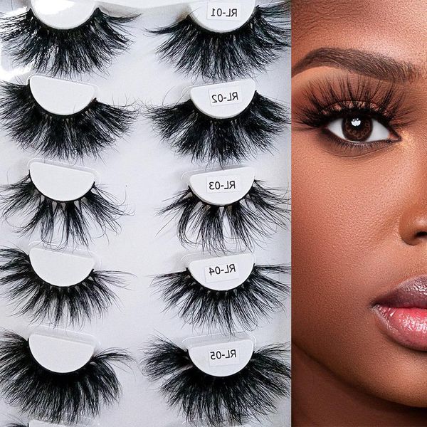 

25mm lashes fluffy 5d mink lashes makeup dramatic long natural eyelashes fluffy eyelash extension reusable