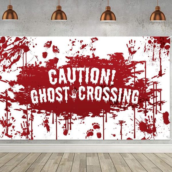 

tapestries halloween tapestry with horror blood handprint background hanging wall party art decoration fabric