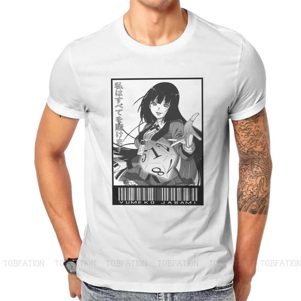 

men's t-shirts all in jabami unique tshirt kakegurui hyakkaou yumeko anime hip hop gift clothes t shirt short sleeve ofertas, White;black