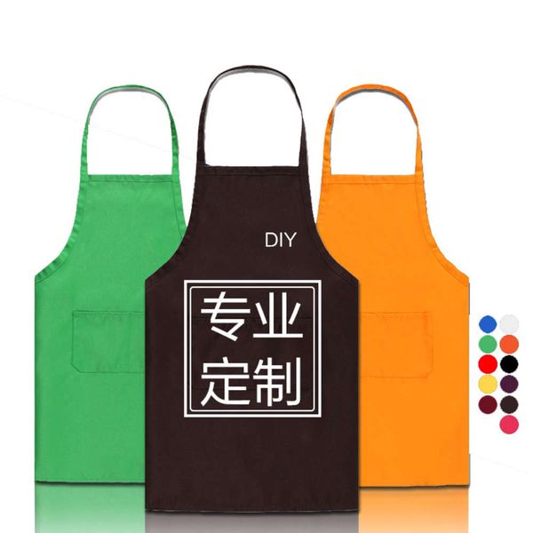 

apron printing staff coffee shop milk tea men and women cooks home apron