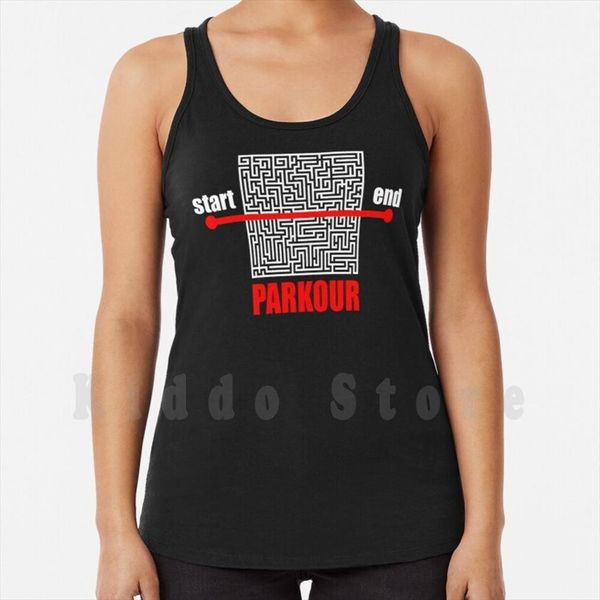 

parkour tank vest sleeveless maze funny running run comedy humor cool stunt, White;black