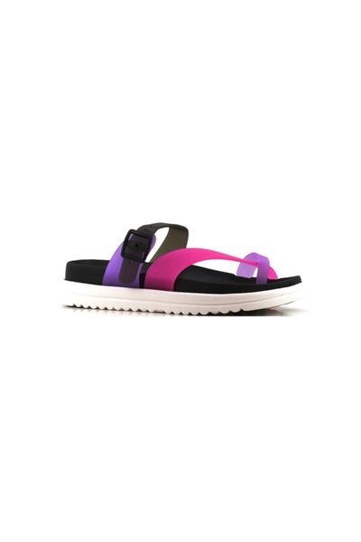 

slippers women black buckle detail thong z310-1