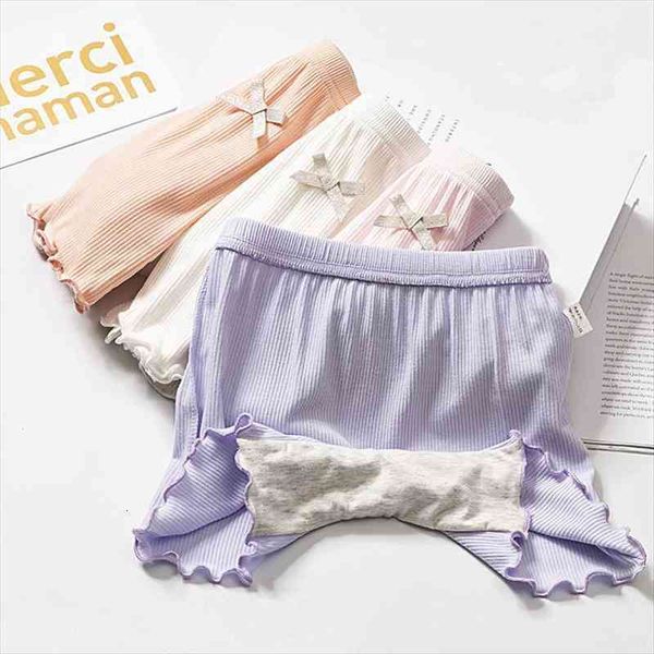 

3 12years girls safety shorts summer kids panties girl pants children modal high waist bow leggings cute underpants baby clothes, Black