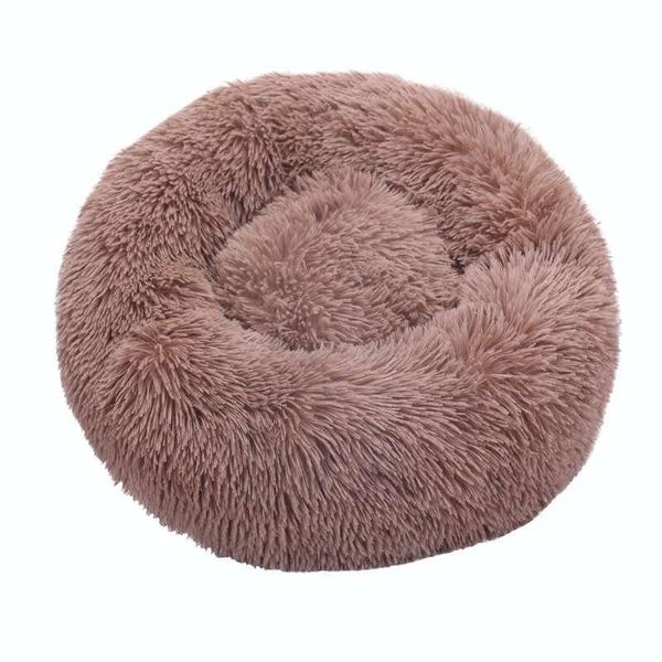 

round cat beds house pet dog bed for dogs basket pet products soft long plush cushion cat bed mat animals