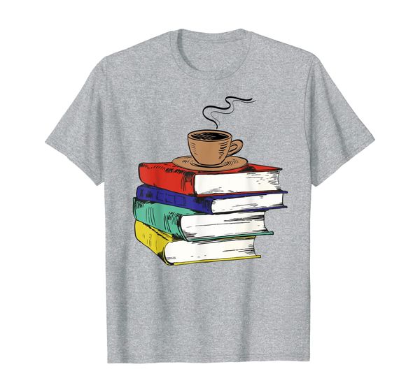 

reading books lovers tshirt with cup of tea and books gifts t-shirt, White;black