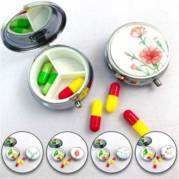 

storage bottles & jars organizer portable three grid sealed candy travel makeup container folding cases
