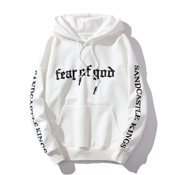 

spring letter men's 2020 fashion brand loose youth pullover men, Black